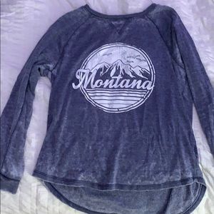 Blue crew neck/ long sleeve